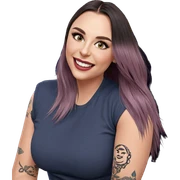 smiling girl with tattoos sticker