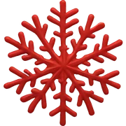 Red Snowflake  sticker