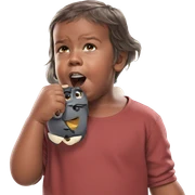 dark skin boy portrait sticker
