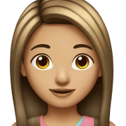 straight hair girl sticker