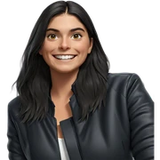 smiling girl in black jacket sticker