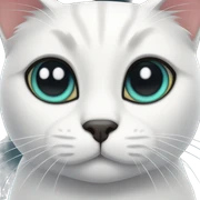 sera white cat sticker