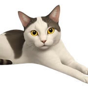 realistic cat with yellow eyes sticker