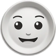 a plain paper plate sticker