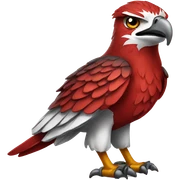 Redhawk mascot character M sticker
