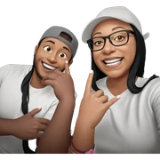 smiling selfie with friends sticker