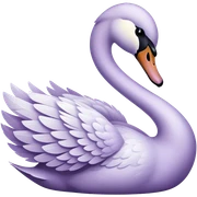 Light Purple swan sticker