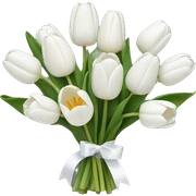 bouquet with white tulips sticker