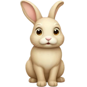 Beige bunny cute sticker