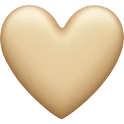 Beige heart sticker
