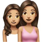Brunette bffs sticker