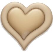 Beige heart sticker