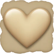 Beige heart  sticker