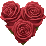 Roses shaped into a heart sticker