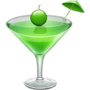 Green martini sticker