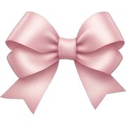 light pink ribbon bow sticker