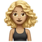 yoga blond wavy hair sticker