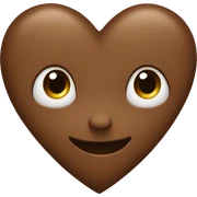 Brown heart sticker