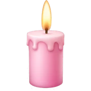 light pink candle sticker