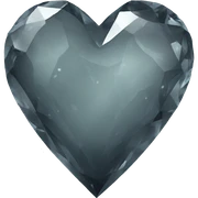 deep-grey crystal heart sticker