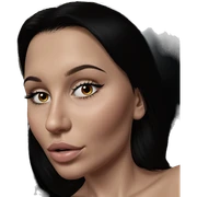 realistic portrait of girl sticker