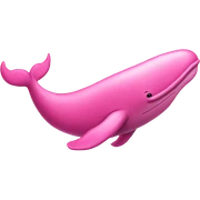 A pink whale sticker