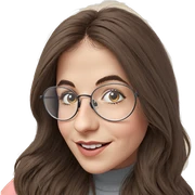 smiling girl in glasses sticker