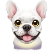 white mischief frenchie  sticker