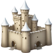 Beige snowy castle  sticker