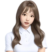 brown-haired girl in white shirt sticker