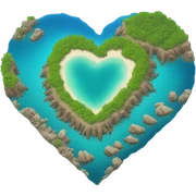 Ocean reef in a the shape of a heart sticker