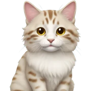 Cute kurilian bobtail cat  sticker