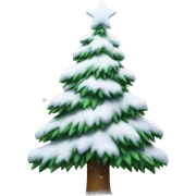 Christmas tree with snow sticker