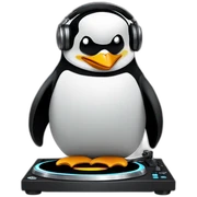 Dj penguin sticker