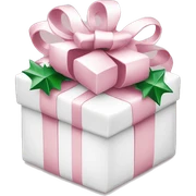 Light pink Christmas gifts under a white Christmas tree  sticker