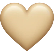 Beige heart sticker
