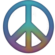 Peace sign sticker