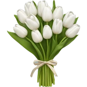 white tulip bouquet  sticker