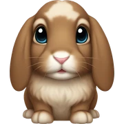 brown lop ear bunny sticker