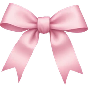 light pink ribbon bow sticker
