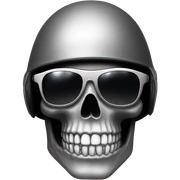 Skull Helmet sunglasses sticker