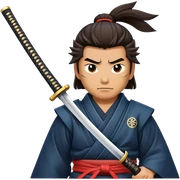 Samurai with a katana
 sticker