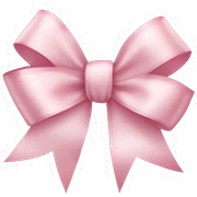 light pink ribbon bow sticker
