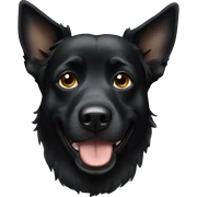 Black dog  sticker