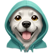dog wearing a hoodie  sticker