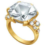 Diamond gold ring sticker