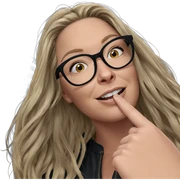 blonde girl with glasses sticker