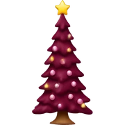 Burgundy Christmas Tree sticker