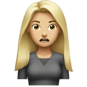 Blond girl angry  sticker