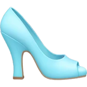 pastel blue heel sticker